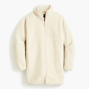 J.Crew Zip-up plush Sherpa fleece coat